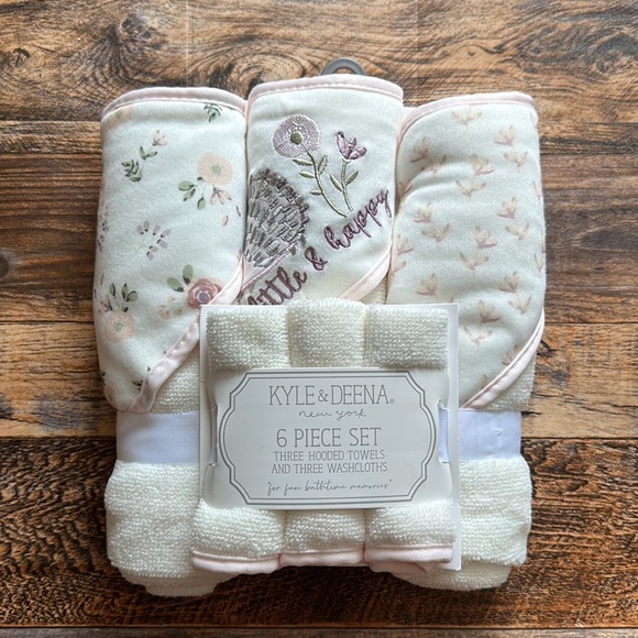 KYLE & DEENA Other - NWT | 6 Piece Baby Bath Set | 3 Hooded Towels & 3 Washcloths